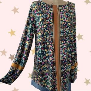 Matilda Jane floral blouse Moments With You collection Size Small Boho tunic